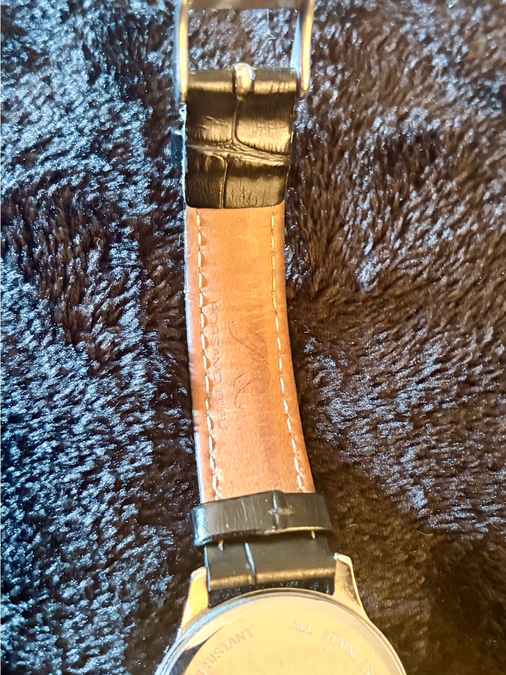Porsamo Bleu Women's Ruby Sunray Croc Embossed Leather Strap Watch - Picture 7 of 11